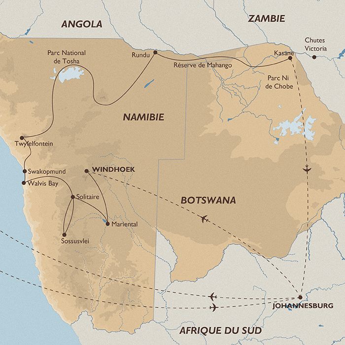 Carte Afrique Australe