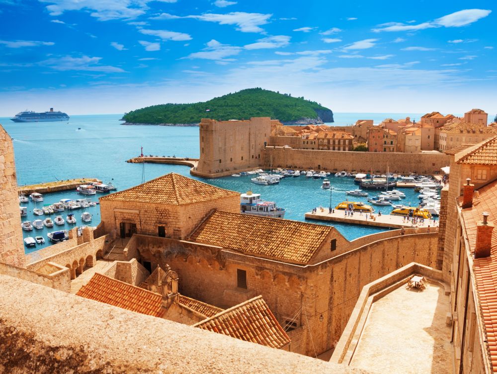 Port of Dubrovnik from the old city walls