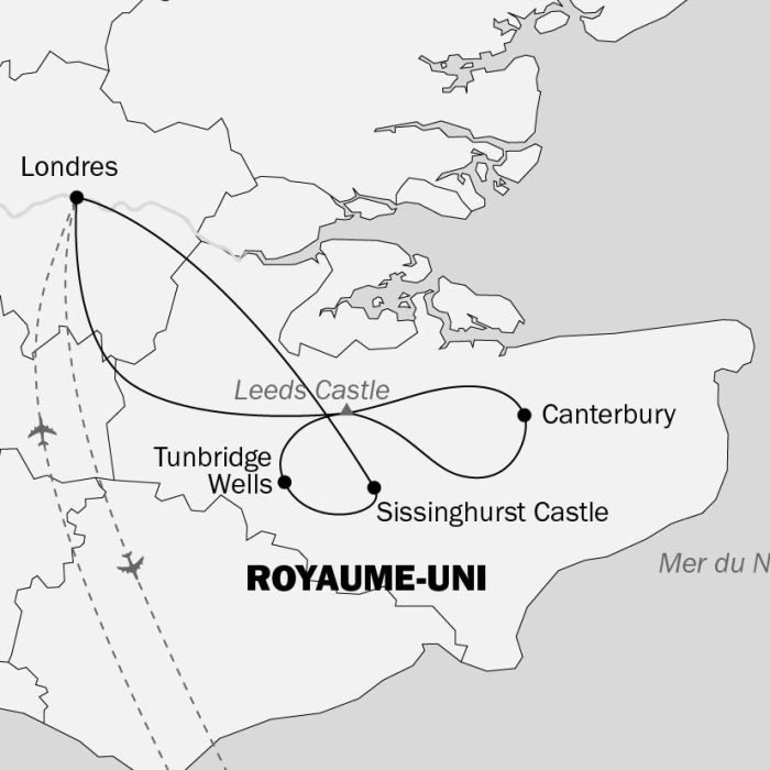 Carte UK Londres - Kent